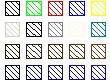 Various Printer Diagnostic Color Palettes