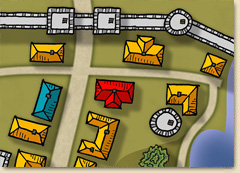 Hand-drawn Cities style