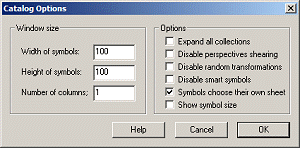 Symbol Catalog Options