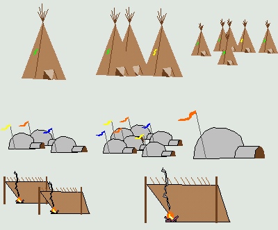 Primitive Camps and Villages